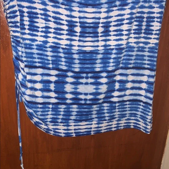 Ruby Rd. Blue Ruched Blouse - Picture 9 of 10